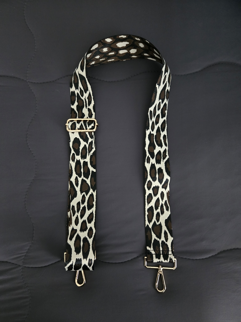 Leopard Print Adjustable Bag Strap in Brown and Black